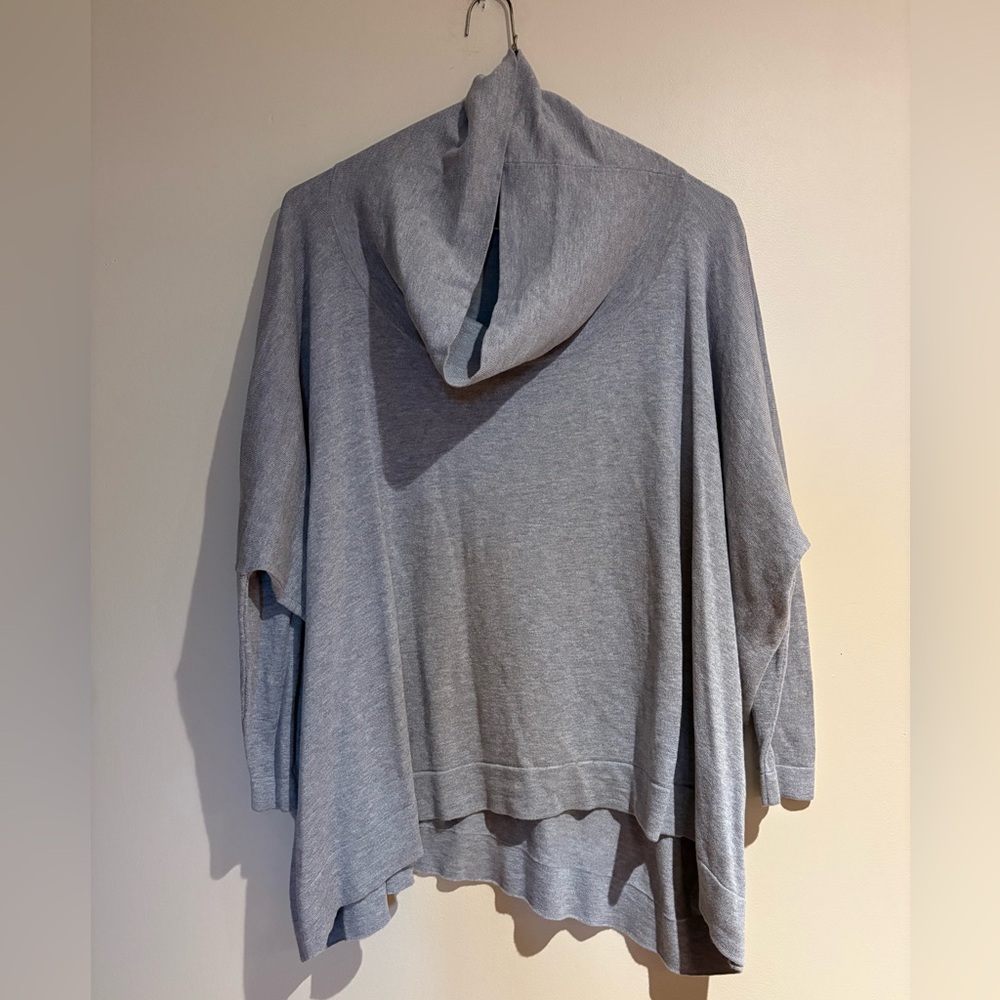 Weekend Max Mara Cowl Neck Long Sleeve Shirt Grey Flowy